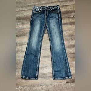 Grace Women's Dark Blue Flare Jeans